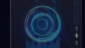 Animation of scope scanning over data processing with nft text on black background. Global technology, computing and digital interface concept digitally generated video. - Powered by Shutterstock - Get 15% off with code: PIKWIZARD15