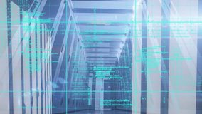 Animation of network of connections with icons and data processing over computer servers. Global cloud computing and data processing concept digitally generated video. - Powered by Shutterstock - Get 15% off with code: PIKWIZARD15