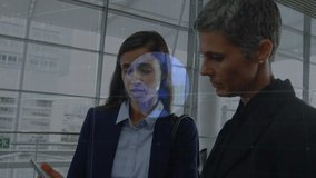 Animation of connections and data processing over diverse business people in office. Global business, finance, computing and data processing concept digitally generated video. - Powered by Shutterstock - Get 15% off with code: PIKWIZARD15