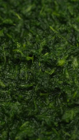 Shredded Spinach ready for cooking, rotation