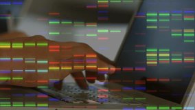 Animation of data processing over hands paying server colombia. Online security cyber crime and data processing concept digitally generated video. - Powered by Shutterstock - Get 15% off with code: PIKWIZARD15