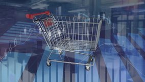 Animation of data processing over cardboard boxes on conveyor belts in warehouse. Global science digital interface and networks concept digitally generated video. - Powered by Shutterstock - Get 15% off with code: PIKWIZARD15