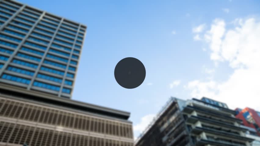 Animation of network of connections over cityscape. Global network, connections, communication and technology concept digitally generated video.