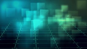 Animation of digital data processing over grid and squares. global data processing, business and digital interface concept digitally generated video. - Powered by Shutterstock - Get 15% off with code: PIKWIZARD15