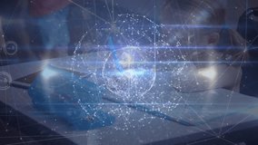 Animation of network of connection with data processing over caucasian schoolgirl. education and learning concept digitally generated video. - Powered by Shutterstock - Get 15% off with code: PIKWIZARD15