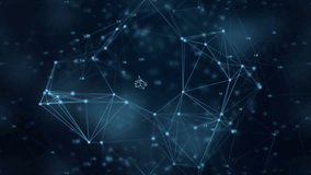 Animation of network of connections with glowing spots and globe. Global connections digital interface data processing concept digitally generated video. - Powered by Shutterstock - Get 15% off with code: PIKWIZARD15
