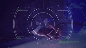 Animation of scope scanning and data processing over digital screens. Global science connections and data processing concept digitally generated video. - Powered by Shutterstock - Get 15% off with code: PIKWIZARD15