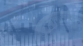 Animation of clock, data processing over people walking. Global business, finance, connections, computing and data processing concept digitally generated video. - Powered by Shutterstock - Get 15% off with code: PIKWIZARD15