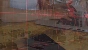 Animation of financial data and graphs over cityscape. Global finances business digital interface technology and networking concept digitally generated video. - Powered by Shutterstock - Get 15% off with code: PIKWIZARD15