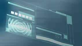 Animation of soundwave, bar graph, profile icons and map over blue background. Digitally generated, hologram, global, report, finance, business, numbers, abstract and technology concept. - Powered by Shutterstock - Get 15% off with code: PIKWIZARD15