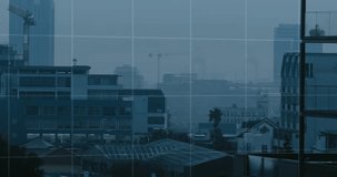 After grid appearing bars rising shifting map appearing and lines tracing data trends in real time. Data visualization, financial analytics, urban landscape, business dashboard, digital interface - Powered by Shutterstock - Get 15% off with code: PIKWIZARD15