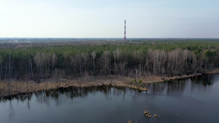 Torfy Lake protected area in Masovian Landscape Park near Karczew town, Poland