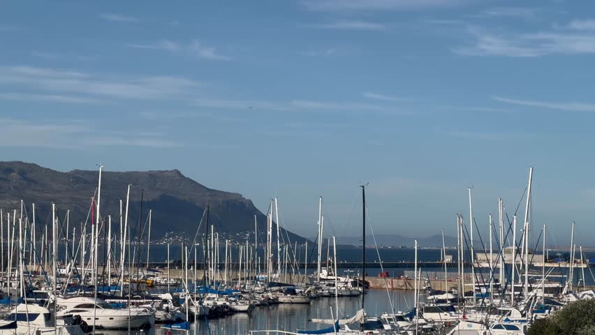 View of Simonstown harbour near Cape Town, South Africa.