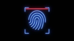 Neon fingerprint scanner isolated on transparent background - Powered by Shutterstock - Get 15% off with code: PIKWIZARD15