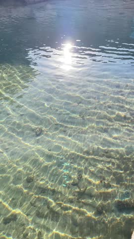 Sunny sea coast mountain views