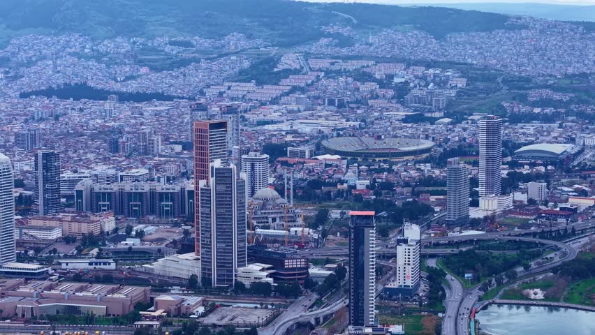 skyscrapers city center Halkapınar Atatürk Stadium