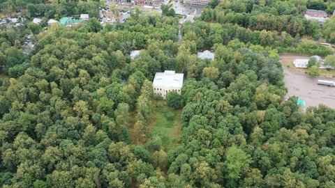 Drone Descending over Znamenskoye Gubaylovo Manor