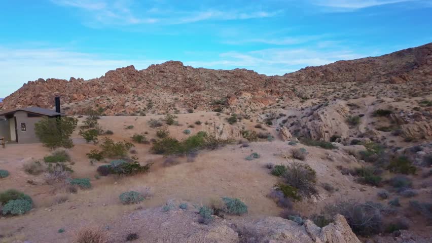 Scenic colorful desert terrain along 49 Palms Trail within Joshua Tree National Park in California
