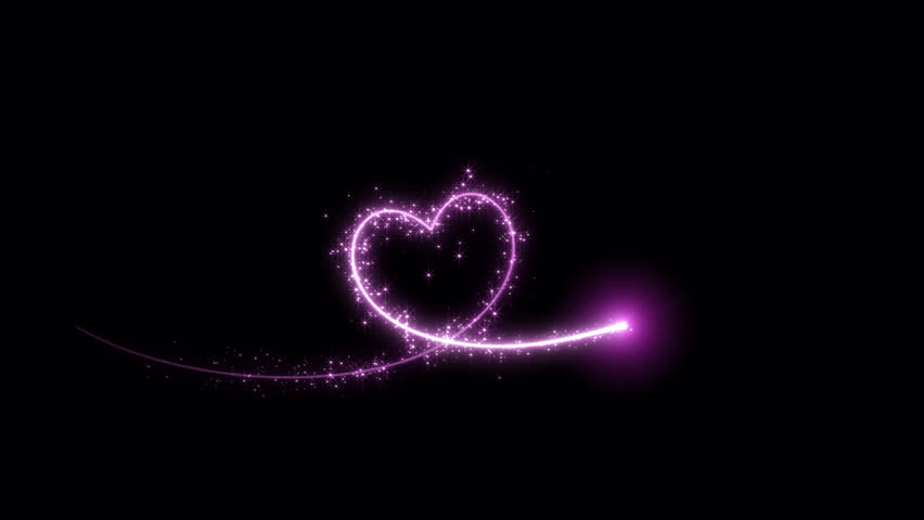 Valentine's and Wedding Particles Heart shape formation Overlay Element with Alpha Channel
