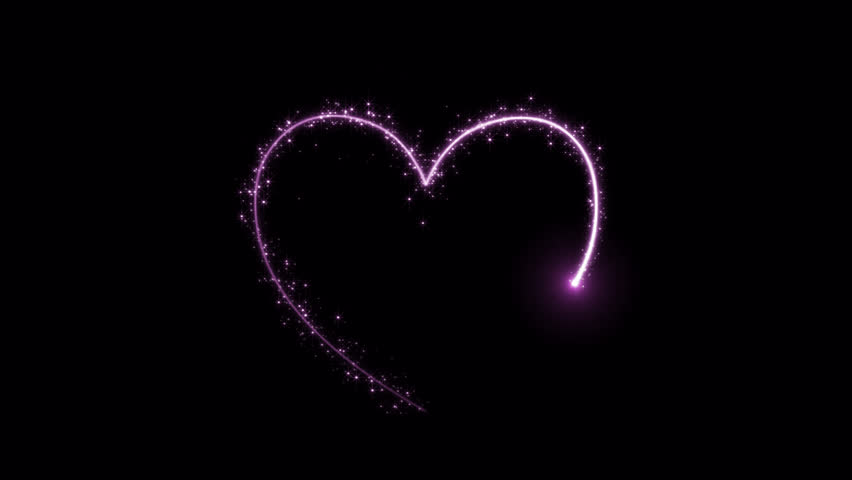 Valentine's and Wedding Particles Heart shape formation Overlay Element with Alpha Channel

