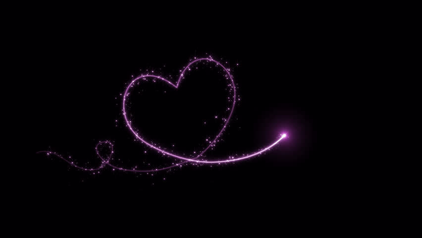 Valentine's and Wedding Particles Heart shape formation Overlay Element with Alpha Channel
