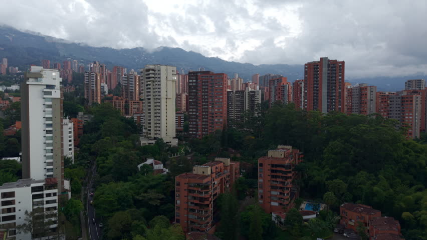Drone video captures Medellin