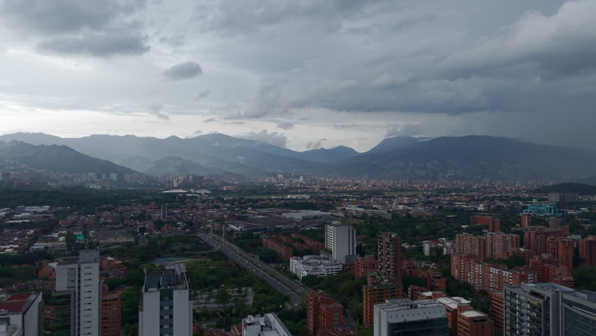 Breathtaking aerial view of Medellin