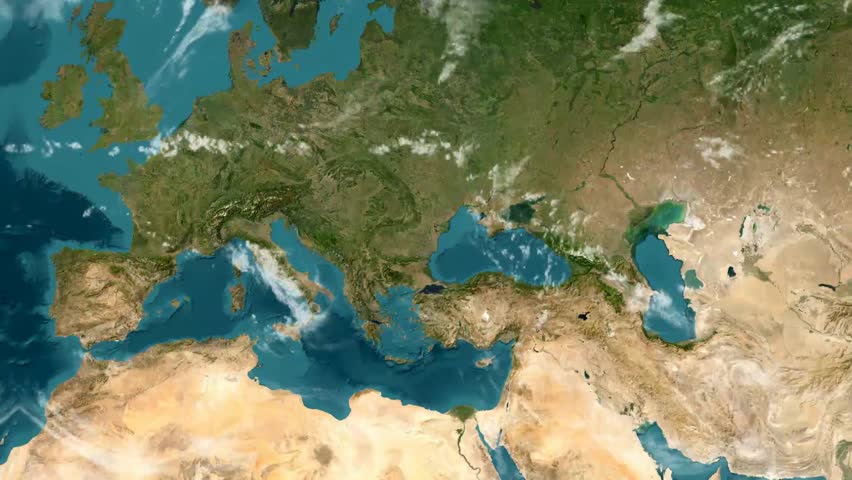 Poland Country Map with Flag Animation 1080p