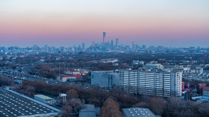 Beijing, China - 5th January 2026 - Beijing ancient architecture and modern skyline at night