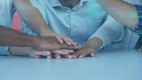 Animation of data processing and globe over diverse business people teaming up. global business and digital interface concept digitally generated video. - Powered by Shutterstock - Get 15% off with code: PIKWIZARD15