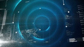 Digital interface with data processing against light trails in circular motion on blue background. computer interface and business technology concept - Powered by Shutterstock - Get 15% off with code: PIKWIZARD15