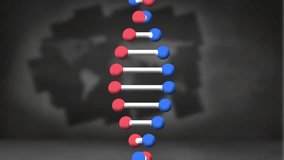 Animation of light spots over dna strand. Global business and digital interface concept digitally generated video. - Powered by Shutterstock - Get 15% off with code: PIKWIZARD15