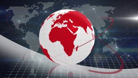 Animation of globe over network of connections and world map. Global technology, computing and digital interface concept digitally generated video. - Powered by Shutterstock - Get 15% off with code: PIKWIZARD15