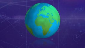 Animation of globe with network of connections over landscape. Global digital interface technology and networking concept digitally generated video. - Powered by Shutterstock - Get 15% off with code: PIKWIZARD15
