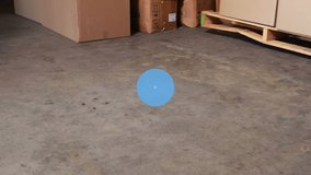 Animation of network of connections over warehouse. Global business and digital interface concept digitally generated video. - Powered by Shutterstock - Get 15% off with code: PIKWIZARD15