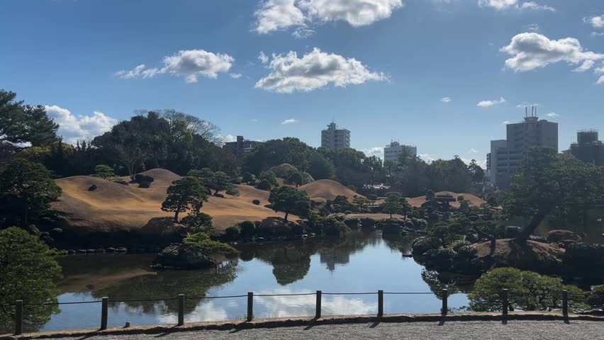 Japanese Garden Landscape Suizenji Park Kumamoto
