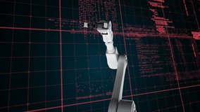 Animation of robotic hand with question mark over data processing on black backgorund. global technology, computing and digital interface concept digitally generated video. - Powered by Shutterstock - Get 15% off with code: PIKWIZARD15