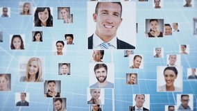Animation of people icons over blue background. global business, connections and digital interface concept digitally generated video. - Powered by Shutterstock - Get 15% off with code: PIKWIZARD15