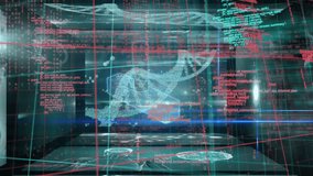 Animation of diverse data processing and dna on digital screens on black background. Science, human biology, data processing and technology concept digitally generated video. - Powered by Shutterstock - Get 15% off with code: PIKWIZARD15