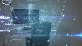 Animation of network of connections with people icons over caucasian businessman using smartphone. Global connections digital interface data processing concept digitally generated video. - Powered by Shutterstock - Get 15% off with code: PIKWIZARD15