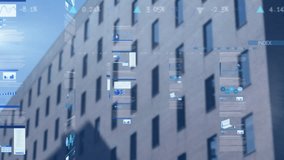 Animation of data processing over cityscape. Global connections, computing and digital interface concept digitally generated video. - Powered by Shutterstock - Get 15% off with code: PIKWIZARD15