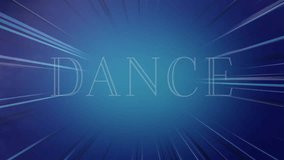 Animation of red abstract shapes in seamless pattern over neon dance text banner against clouds. Night club and party concept - Powered by Shutterstock - Get 15% off with code: PIKWIZARD15