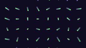 Animation of level up text and explosion over green glowing rods moving on dark background. Retro, gaming, network, data, processing, digital interface and communication, digitally generated video. - Powered by Shutterstock - Get 15% off with code: PIKWIZARD15