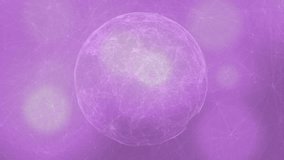 Animation of globe of connections over light spots on purple background. light, pattern and movement concept digitally generated video. - Powered by Shutterstock - Get 15% off with code: PIKWIZARD15