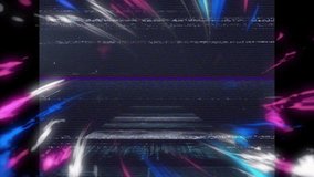 Animation of moving shapes over data processing. Social media and digital interface concept digitally generated video. - Powered by Shutterstock - Get 15% off with code: PIKWIZARD15