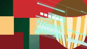 Digital interface with data processing over stars on spinning globe against yellow background. Retail trade communication network and digital interface concept digitally generated video. - Powered by Shutterstock - Get 15% off with code: PIKWIZARD15