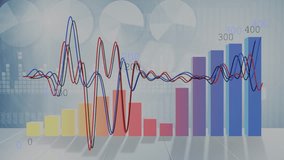Financial Data Analysis with Bar Charts and Waveform Graphs Showing Growth Trends - Powered by Shutterstock - Get 15% off with code: PIKWIZARD15