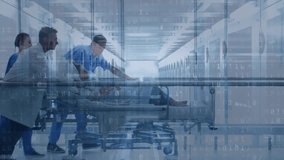 Animation of network of connections with icons over doctors. Global medicine, healthcare, data processing and connections concept digitally generated video. - Powered by Shutterstock - Get 15% off with code: PIKWIZARD15