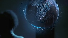 Abstract visualization of a futuristic city with glowing neon lights and interconnected global data streams, representing technology and innovation. - Powered by Shutterstock - Get 15% off with code: PIKWIZARD15