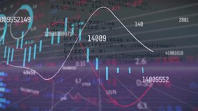 Animation of changing numbers over statistical and stock market data processing over grid network. Global economy and business data technology concept - Powered by Shutterstock - Get 15% off with code: PIKWIZARD15